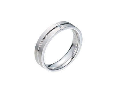 遺骨密封リング(樹脂密封タイプ) エレガントラインリングJR002 プラチナリング 完全防水