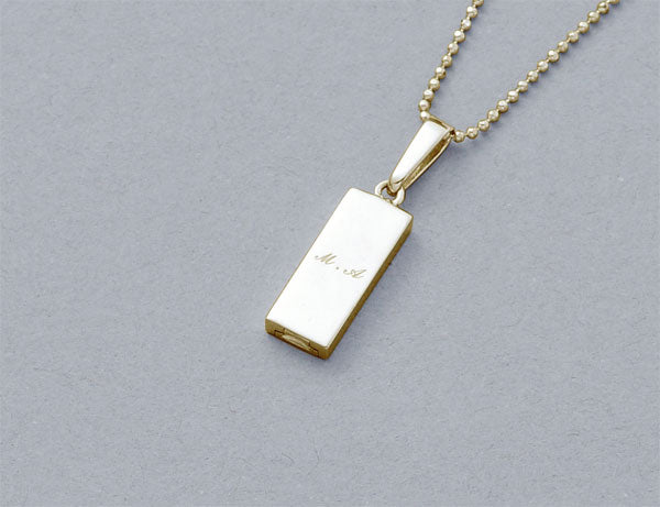 遺骨密封ペンダント(樹脂密封タイプ) クラシックラインペンダントSP-441 ゴールド(刻印可能) 完全防水