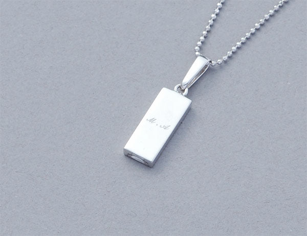 遺骨密封ペンダント(樹脂密封タイプ)SP441 プラチナ(刻印可能) 完全防水