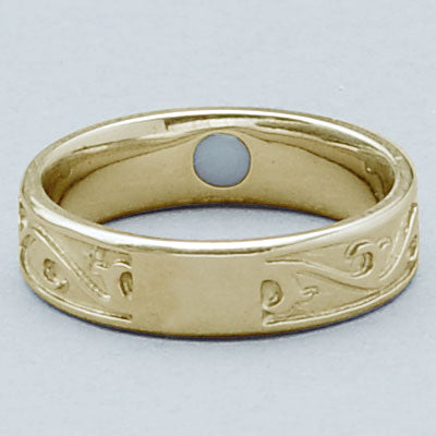 遺骨密封リング(樹脂密封タイプ) クラシックラインリングSR-311 ゴールド 完全防水