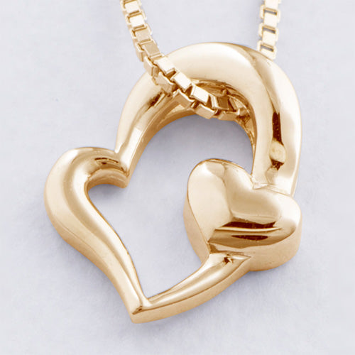 遺骨密封ペンダント(樹脂密封タイプ) オリジナルハートNOY-043 ゴールド 完全防水 ※当店限定商品