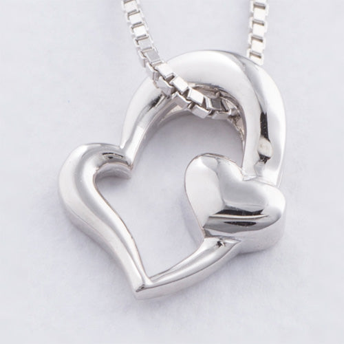 遺骨密封ペンダント(樹脂密封タイプ) オリジナルハートNOY-043 プラチナ 完全防水 ※当店限定商品