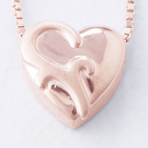 遺骨密封ペンダント(樹脂密封タイプ) オリジナルハートNOY-045 ピンクゴールド 完全防水 ※当店限定商品