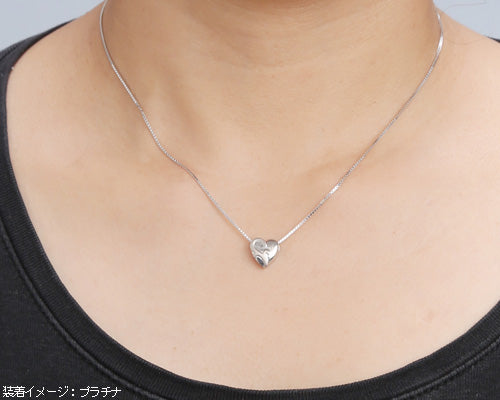 遺骨密封ペンダント(樹脂密封タイプ) オリジナルハートNOY-045 プラチナ 完全防水 ※当店限定商品