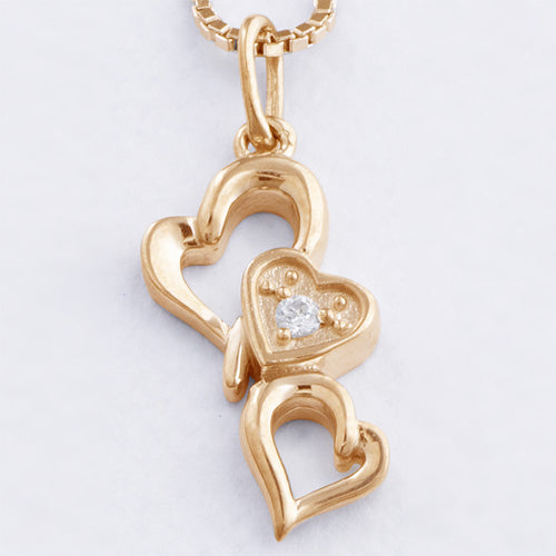 遺骨密封ペンダント(樹脂密封タイプ) オリジナルハートNOY-046 ゴールド 完全防水 ※当店限定商品