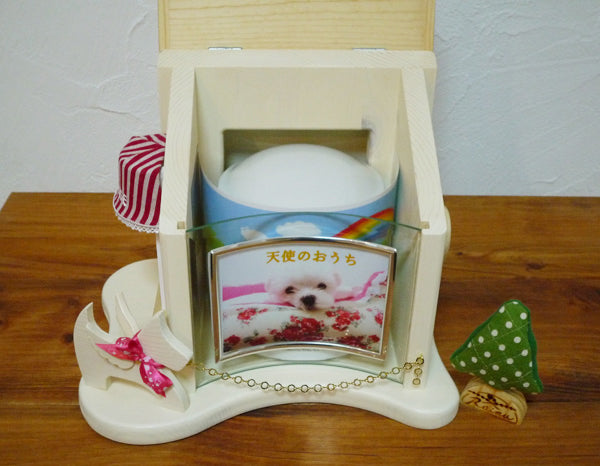 ペット用手元供養台 天使のおうち 【ぬくもり】骨壷をそのまま納められる納骨タイプ