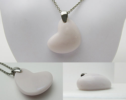 メモリアルストーン「麗石」ハートペンダント カラー13色