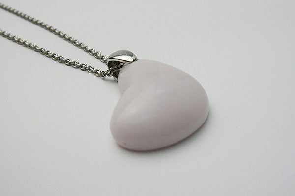 メモリアルストーン「麗石」ハートペンダント カラー13色