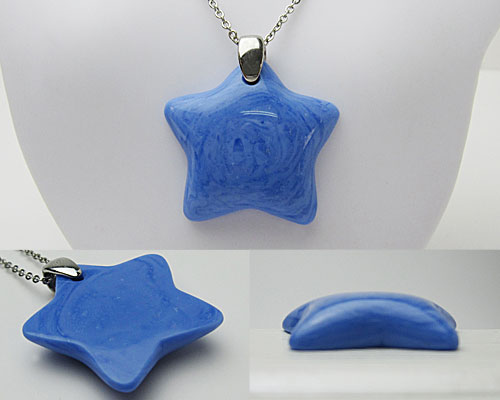 メモリアルストーン「麗石」星ペンダント カラー13色