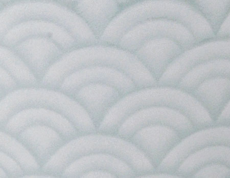 骨壷 有田焼晴陽窯 青磁青海波 5寸/6寸