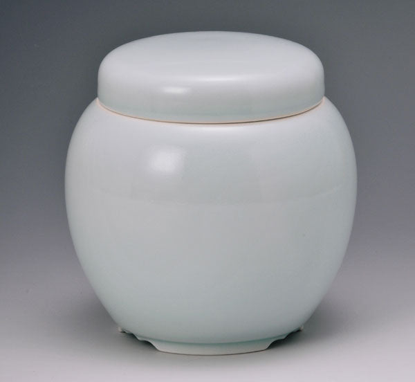 骨壷 有田焼晴陽窯 青磁夏目型 5寸/6寸/7寸