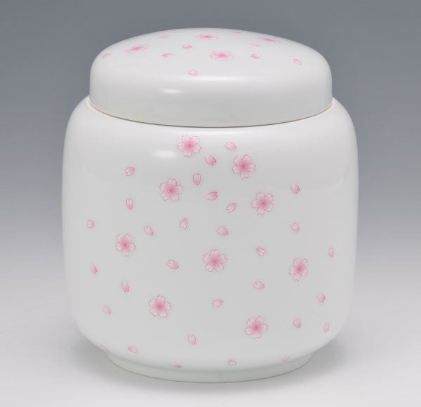 骨壷 有田焼晴陽窯 舞桜紋 5寸/6寸