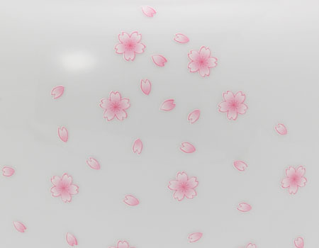 骨壷 有田焼晴陽窯 舞桜紋 7寸