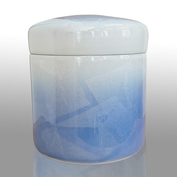 骨壷 九谷焼 銀彩 ブルー 5寸/6寸/7寸