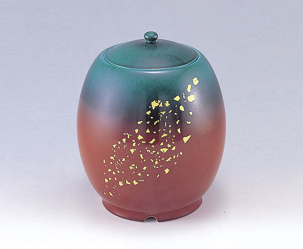 骨壷 九谷焼 金彩 7寸