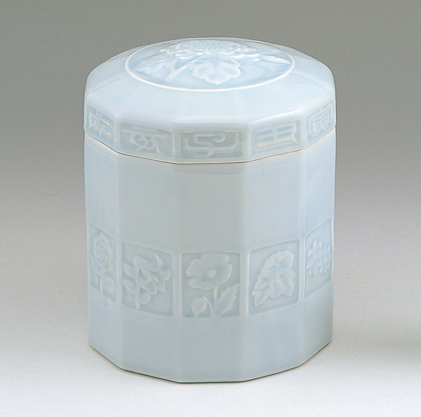 骨壷 青磁 菊花 5寸/6寸/7寸