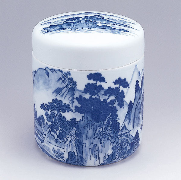 骨壷 染付手描 山水 5寸/6寸/7寸