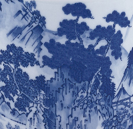 骨壷 染付手描 山水 5寸/6寸/7寸