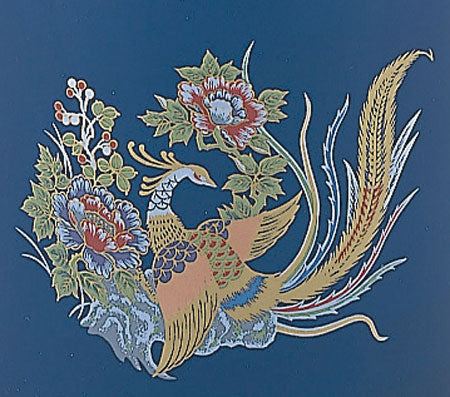 骨壷 瑠璃 牡丹鳳凰 4寸