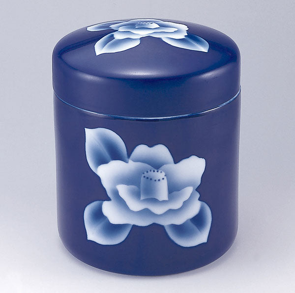 骨壷 瑠璃 花 4寸