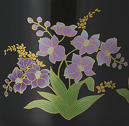 骨壷 黒胡蝶蘭 5寸/6寸/7寸