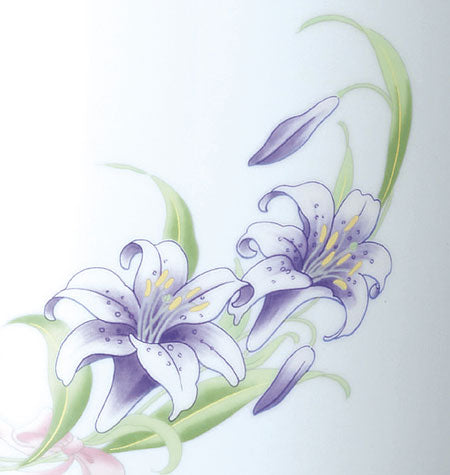 骨壷 紫花 7寸