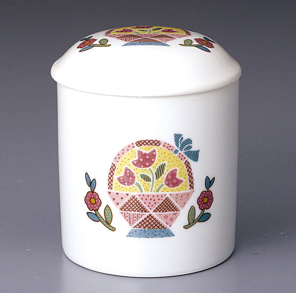 ミニ骨壷 花かごとキルト 2.3寸