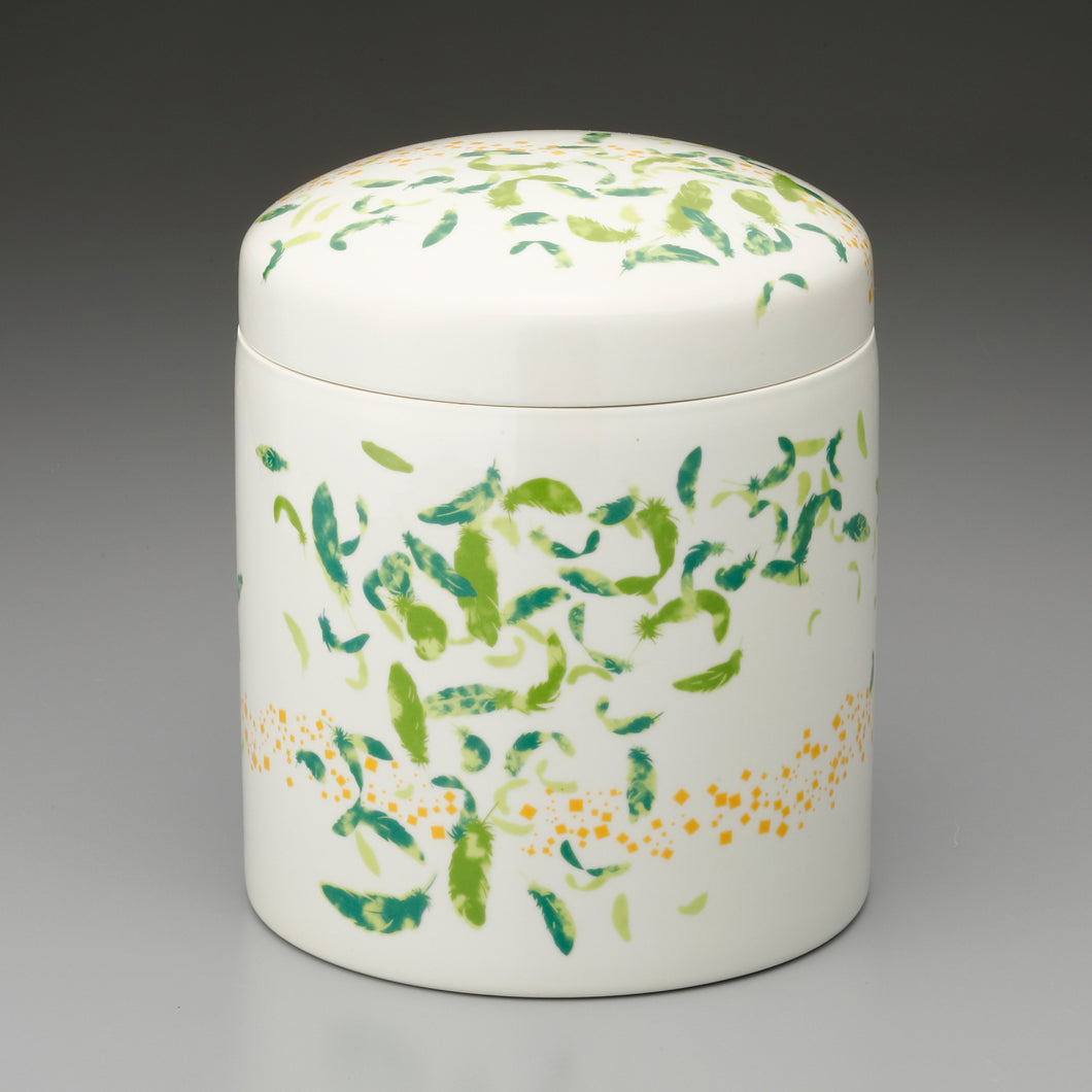 骨壷 エンジェルウイング(グリーン) 7寸