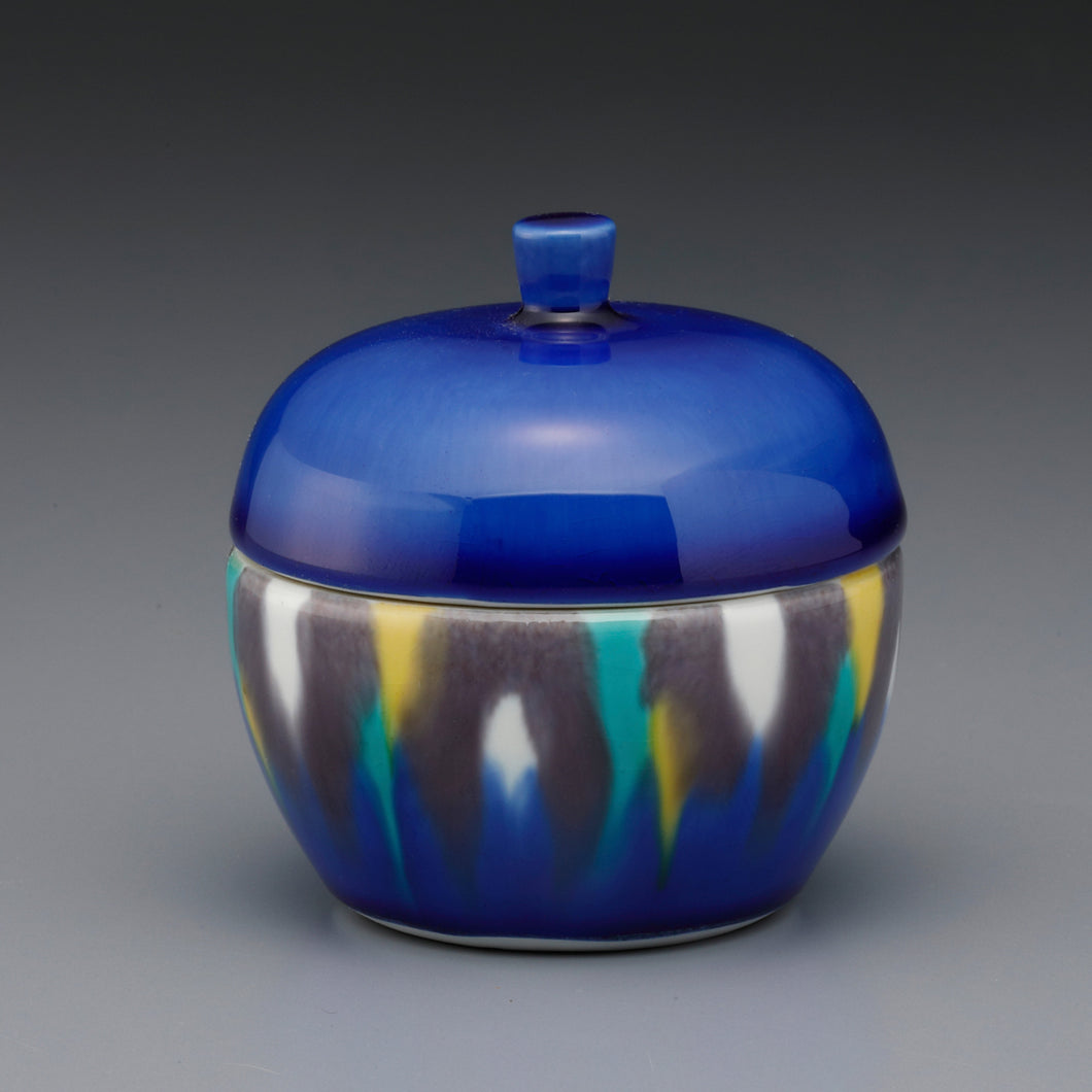 ミニ骨入 【ラ・ポーム】釉彩(ゆうさい)(内蓋・内袋巾着付)