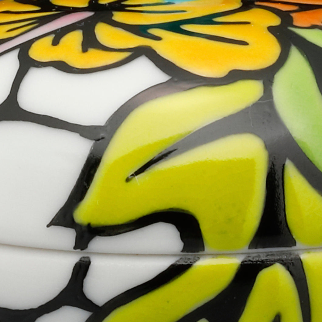 ミニ骨入 【ラ・ポーム】ハイビスカス(内蓋・内袋巾着付)