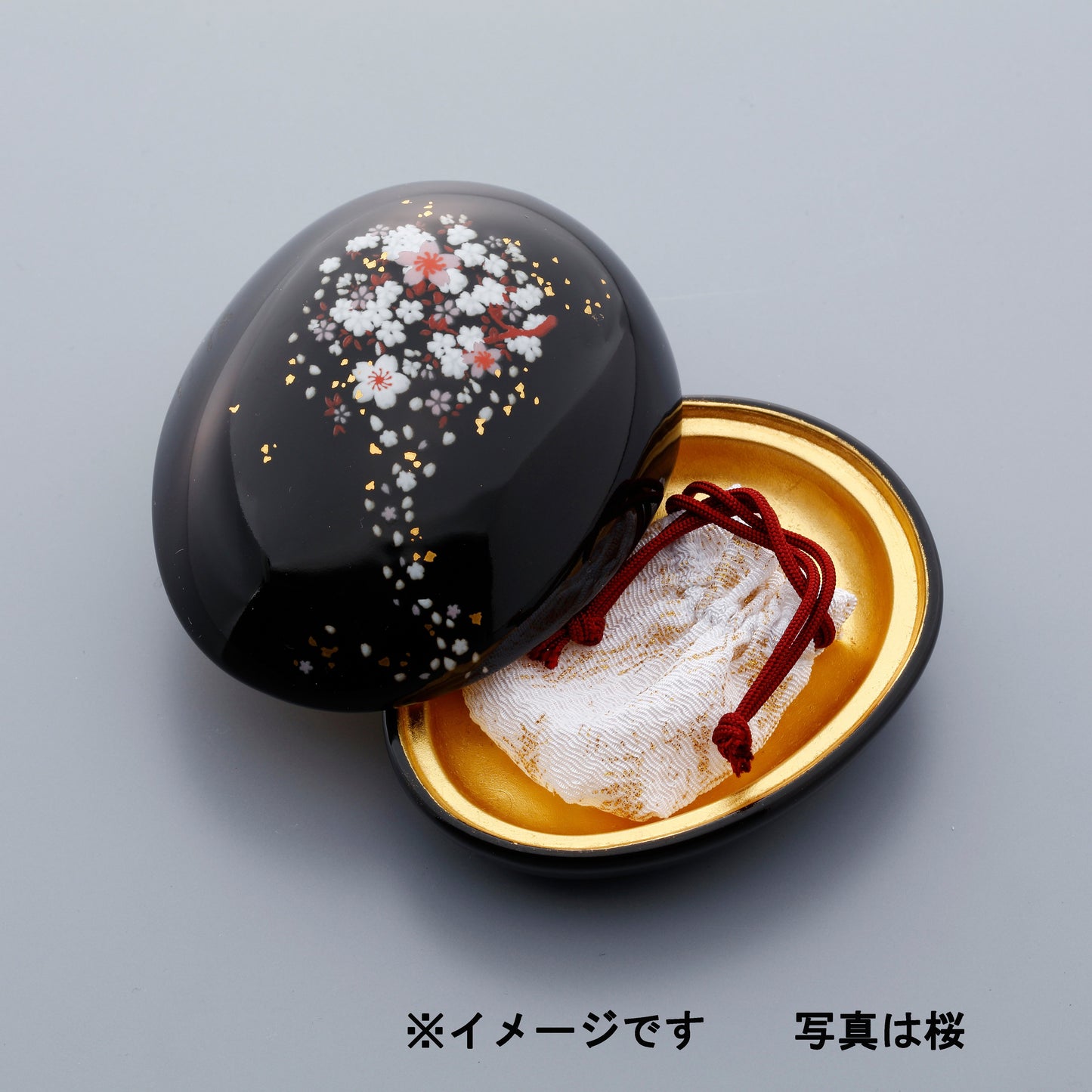 ミニ骨入 【想い出の宝石箱】シェル / 曼珠沙華(まんじゅしゃげ)(内袋巾着付)