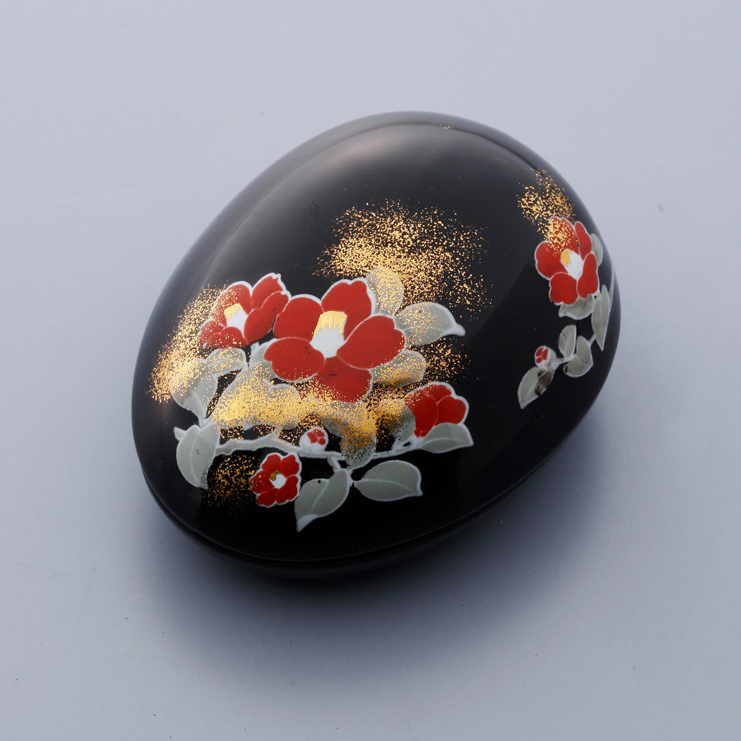 ミニ骨入 【想い出の宝石箱】シェル / 椿(内袋巾着付)