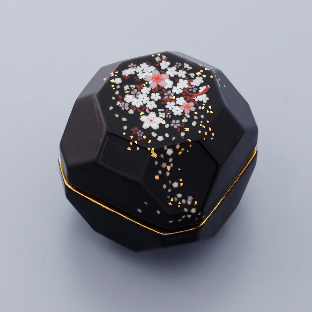 ミニ骨入 【想い出の宝石箱】キューブ/ 桜(内袋巾着付)
