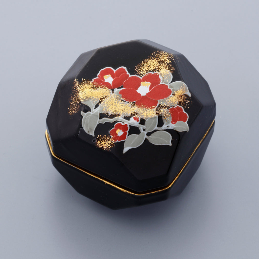 ミニ骨入 【想い出の宝石箱】シェル / 椿(内袋巾着付)