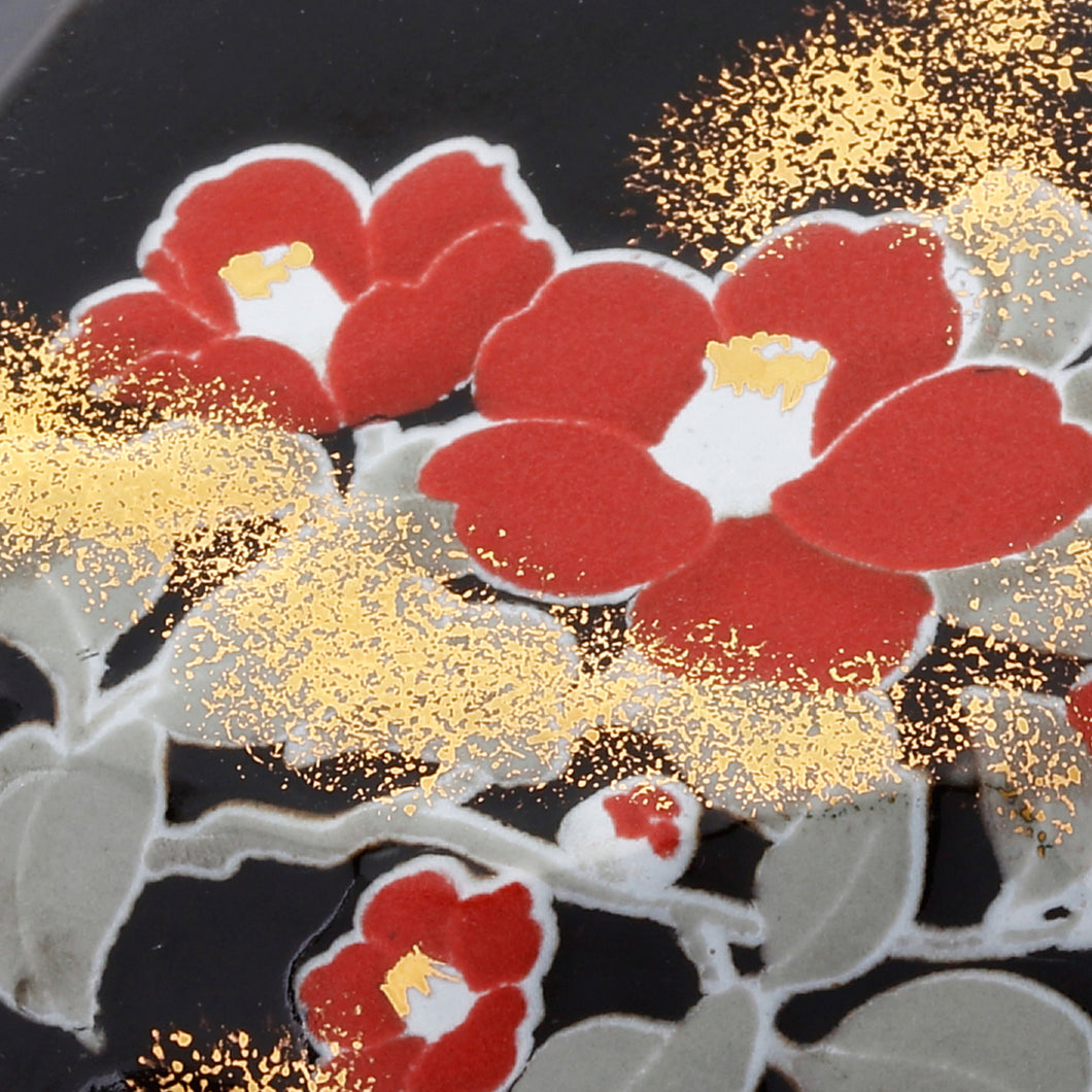 ミニ骨入 【想い出の宝石箱】シェル / 椿(内袋巾着付)