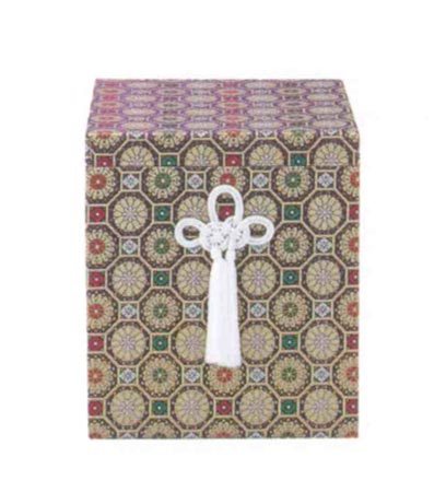 貼箱のみ 金襴亀甲柄箱 骨壷6寸用/7寸用