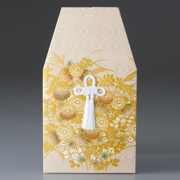 桐箱用骨カバーのみ 木目調骨覆【菊】 骨壷7寸用