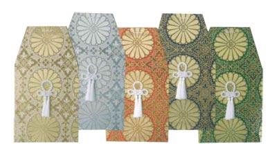 桐箱用骨カバーのみ 並金襴覆 【色は5種類】 骨壷4寸用/5寸用/6寸用/7寸用