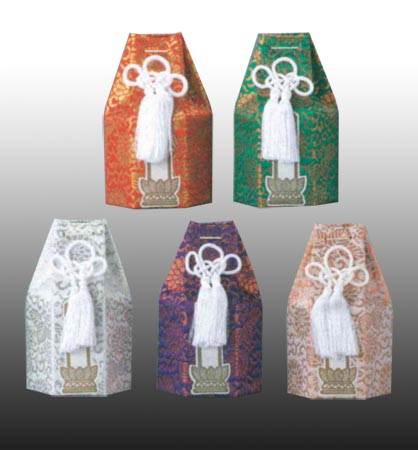 分骨袋のみ ヌキナシ広金【色は5種類】(ミニ骨壷2.3寸用)