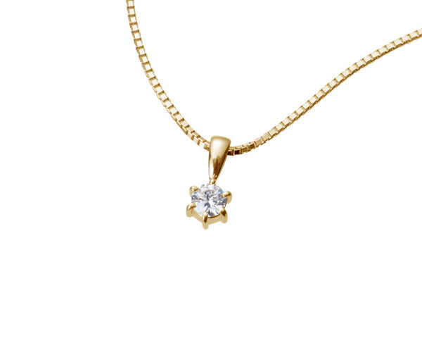 【ご遺骨から作るダイヤモンド0.25ct~(ダイヤ5色から選択)】ペンダントDP001ゴールド