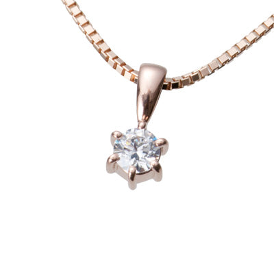 【ご遺骨から作るダイヤモンド0.25ct~(ダイヤ5色から選択)】ペンダントDP001ピンクゴールド