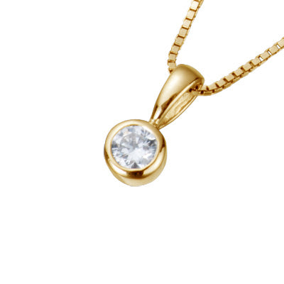 【ご遺骨から作るダイヤモンド0.25ct~(ダイヤ5色から選択)】ペンダントDP002ゴールド