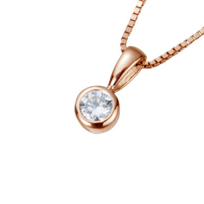【ご遺骨から作るダイヤモンド0.25ct~(ダイヤ5色から選択)】ペンダントDP002ピンクゴールド