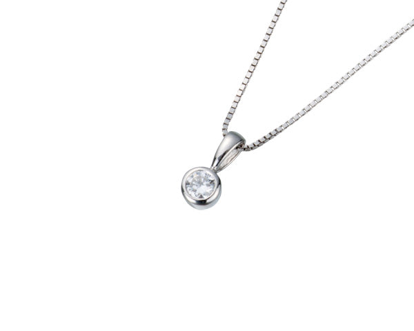 【ご遺骨から作るダイヤモンド0.25ct~(ダイヤ5色から選択)】ペンダントDP002ホワイトゴールド