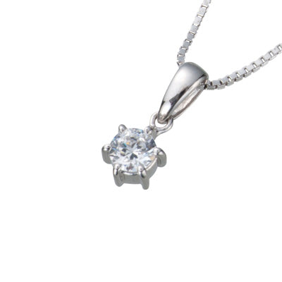 【ご遺骨から作るダイヤモンド0.25ct~(ダイヤ5色から選択)】ペンダントDP003ホワイトゴールド