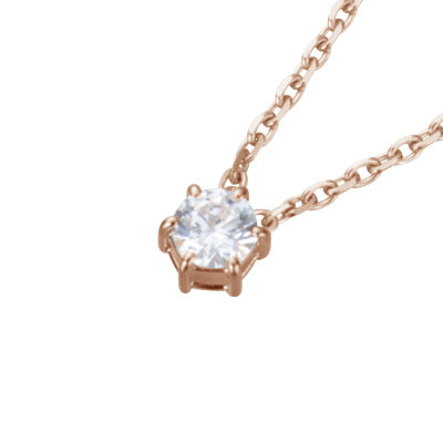 【ご遺骨から作るダイヤモンド0.25ct~(ダイヤ5色から選択)】ペンダントDP004ピンクゴールド