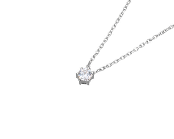 【ご遺骨から作るダイヤモンド0.25ct~(ダイヤ5色から選択)】ペンダントDP004ホワイトゴールド
