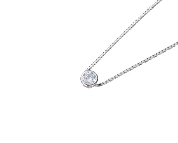 【ご遺骨から作るダイヤモンド0.25ct~(ダイヤ5色から選択)】ペンダントDP005ホワイトゴールド