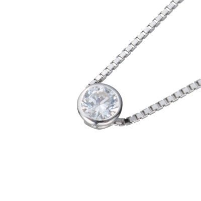 【ご遺骨から作るダイヤモンド0.25ct~(ダイヤ5色から選択)】ペンダントDP005ホワイトゴールド