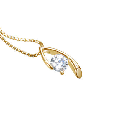 【ご遺骨から作るダイヤモンド0.25ct~(ダイヤ5色から選択)】ペンダントDP007ゴールド